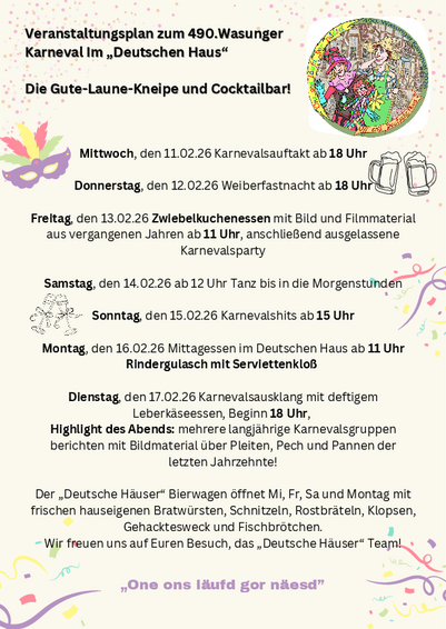 Karnevalistisches Programm im Deutschen Haus
