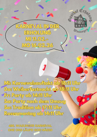 Karnevalsparty in der Erholung