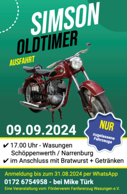 Flyer Oldtimer Ausfahrt